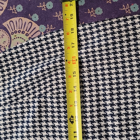 Vintage Navy & White Houndstooth Pencil Mini Skirt - Picture 6 of 7